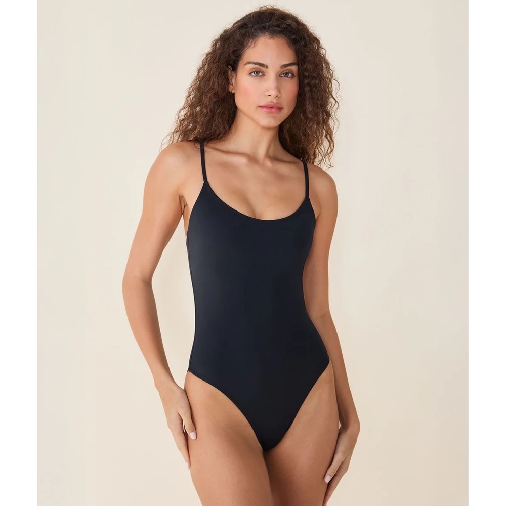 Andie Swim The Amalfi Black One Piece Swimsuit | Size Medium